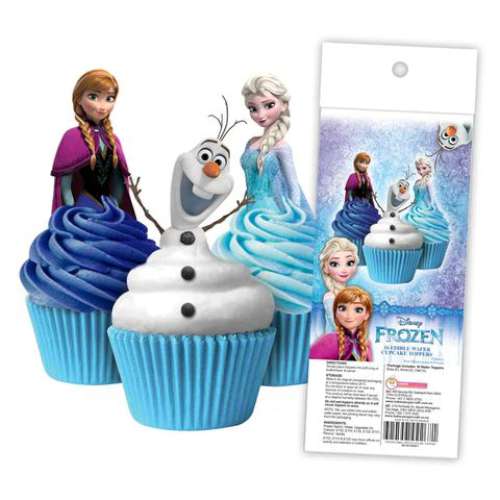 Edible Wafer Cupcake Decorations - Frozen